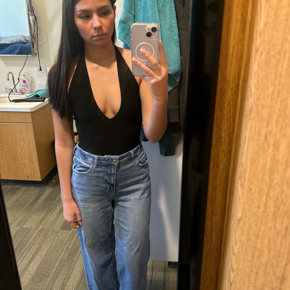 Fashion Nova Black Halter Bodysuit